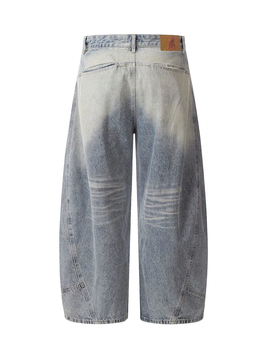 Distressed Baggy Barrel Jeans - 2317