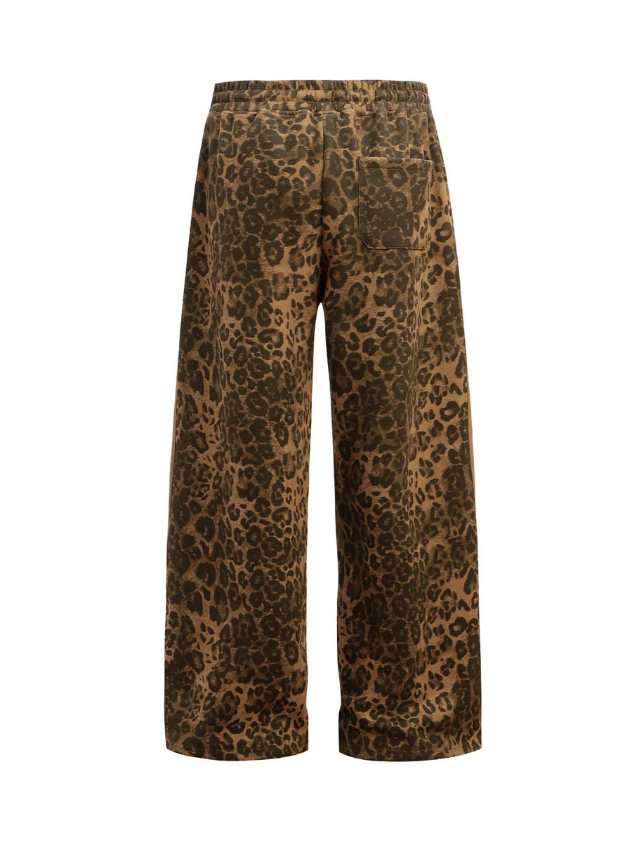 Leopard Print Suede Pants